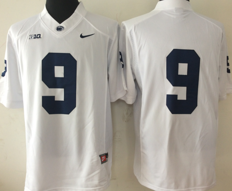 NCAA Youth Penn State Nittany Lions White #9 jerseys->youth ncaa jersey->Youth Jersey